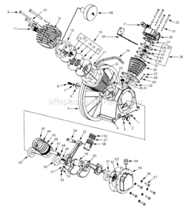 Page A Diagram and Parts List for HS700000 2005 Campbell Hausfeld Compressor